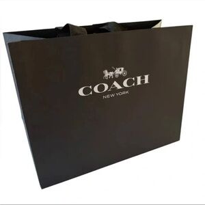 COACH Paper Shopping Bag Black  18X20 X 7.5